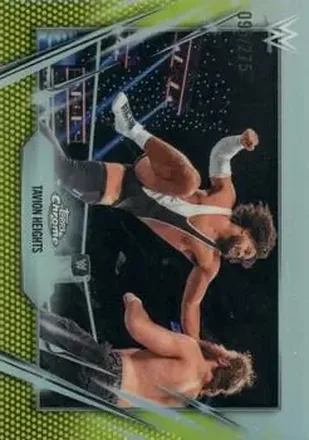 2026 Topps Chrome WWE - Yellow Refractor #196 - Tavion Heights