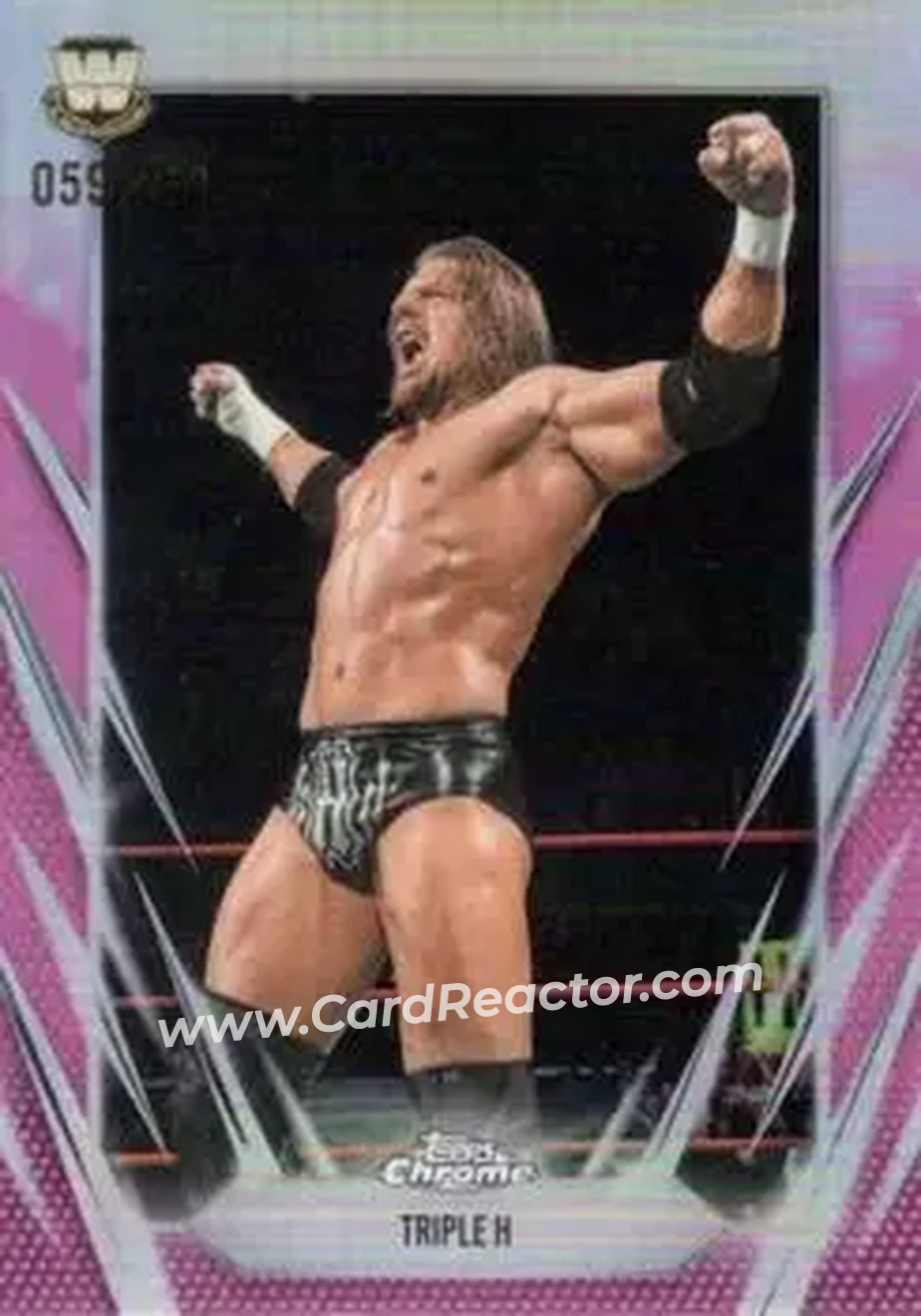 2026 Topps Chrome WWE - Pink Refractor #4 - Hunter Hearst Helmsley - Front