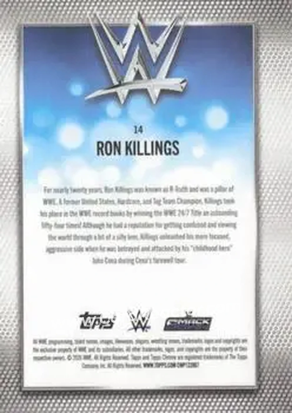 2026 Topps Chrome WWE - Pink Refractor #14 - R-Truth - Back