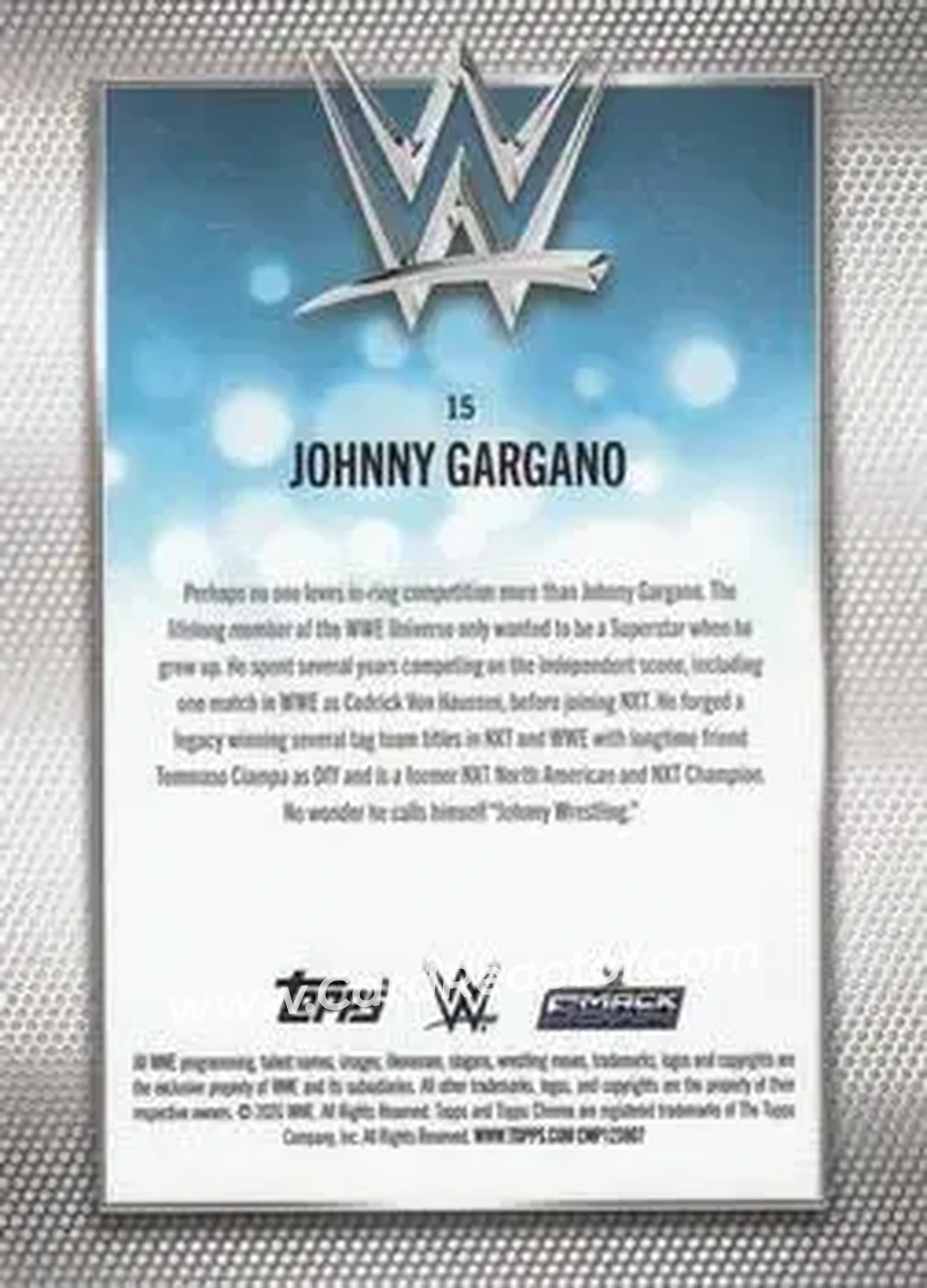 2026 Topps Chrome WWE - Pink Refractor #15 - Johnny Gargano - Back