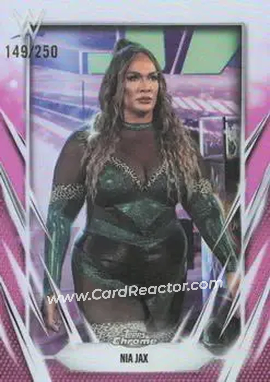2026 Topps Chrome WWE - Pink Refractor #37 - Nia Jax - Front