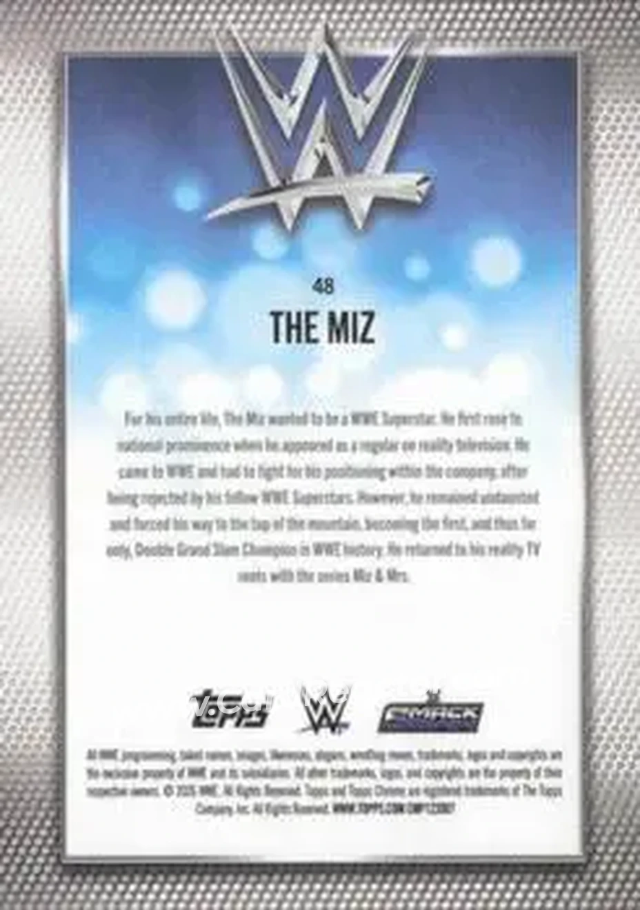 2026 Topps Chrome WWE - Pink Refractor #48 - The Miz - Back