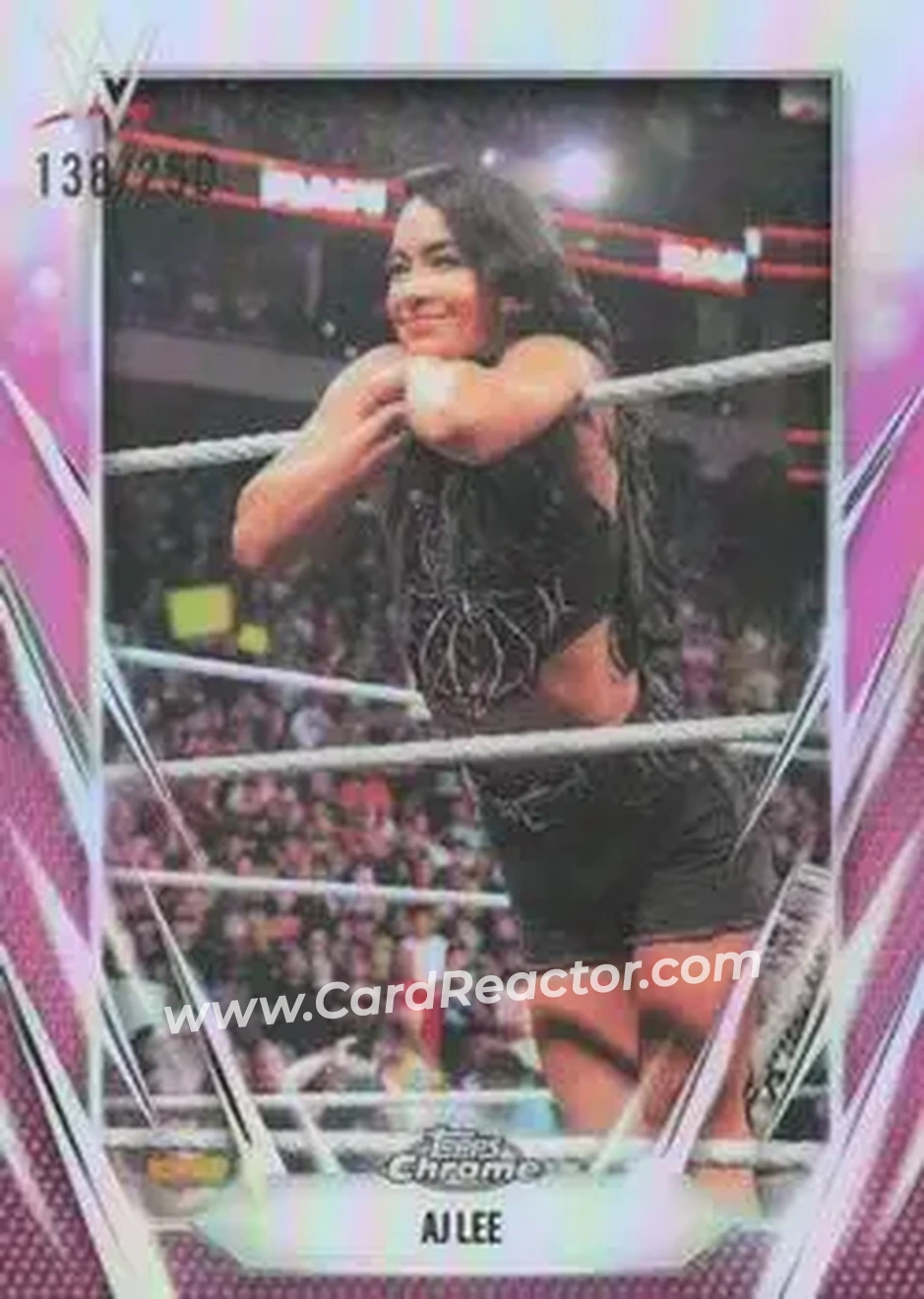 2026 Topps Chrome WWE - Pink Refractor #105 - AJ Lee - Front