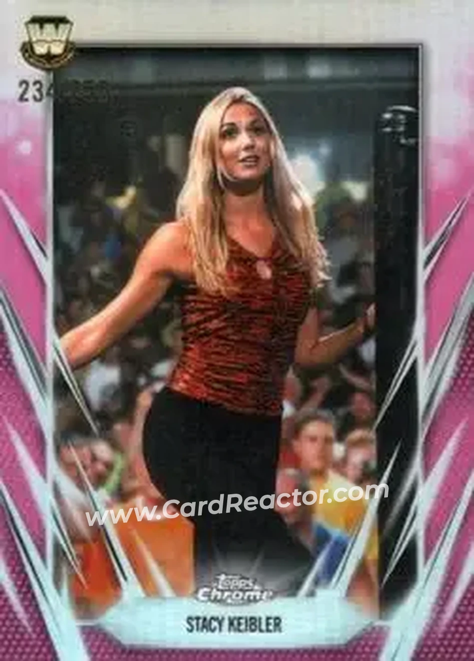 2026 Topps Chrome WWE - Pink Refractor #121 - Stacy Keibler - Front