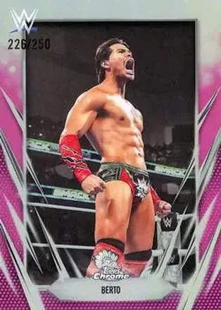 2026 Topps Chrome WWE - Pink Refractor #122 - Berto