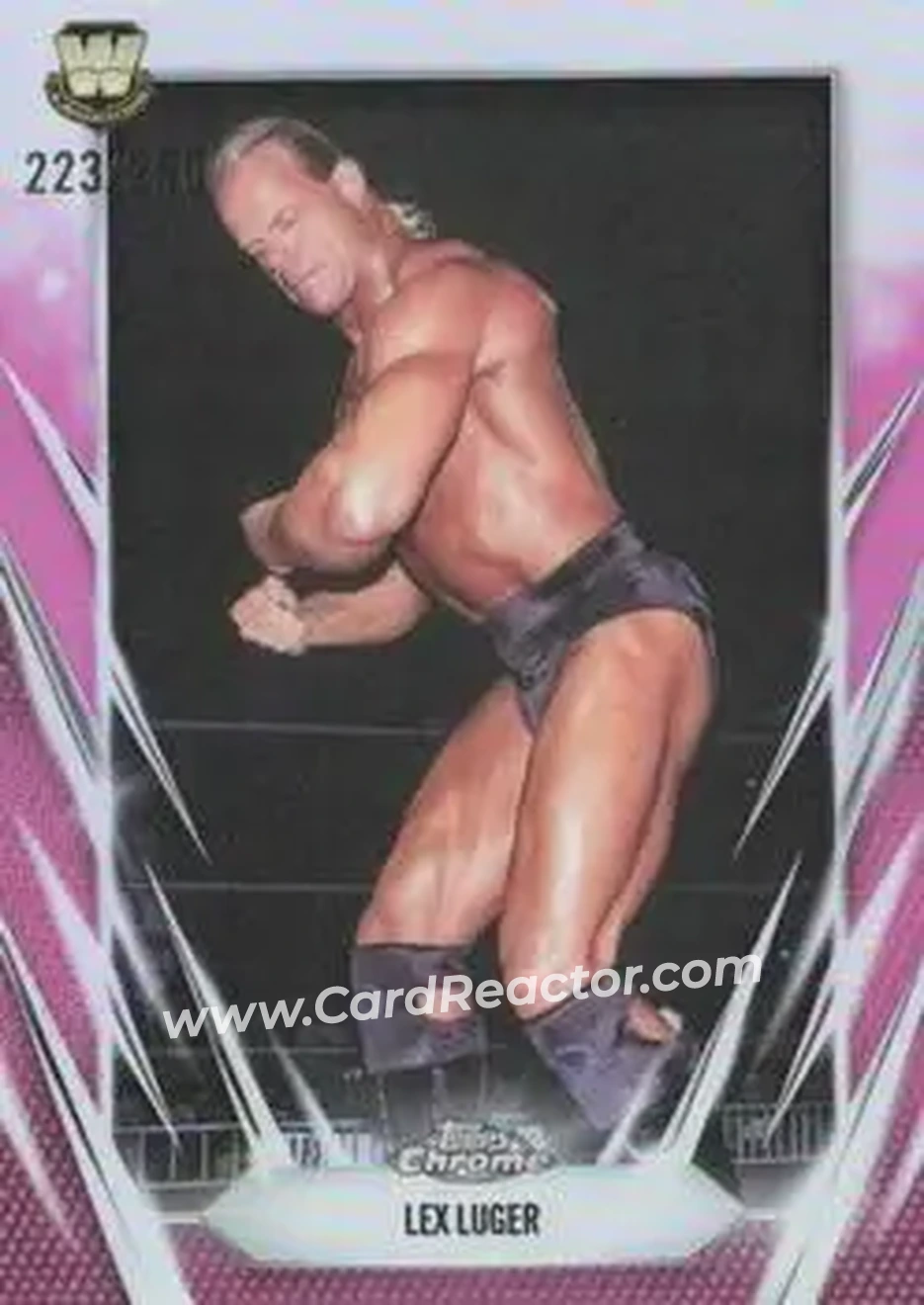 2026 Topps Chrome WWE - Pink Refractor #125 - Lex Luger - Front 2026 Topps Chrome WWE - Pink Refractor #125 - Lex Luger - Front