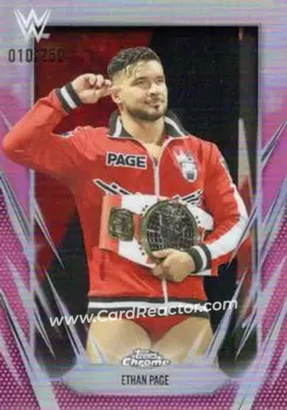 2026 Topps Chrome WWE - Pink Refractor #133 - Ethan Page - Front