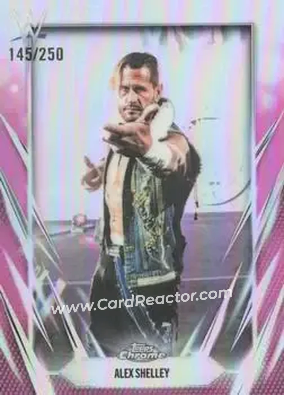 2026 Topps Chrome WWE - Pink Refractor #152 - Alex Shelley - Front