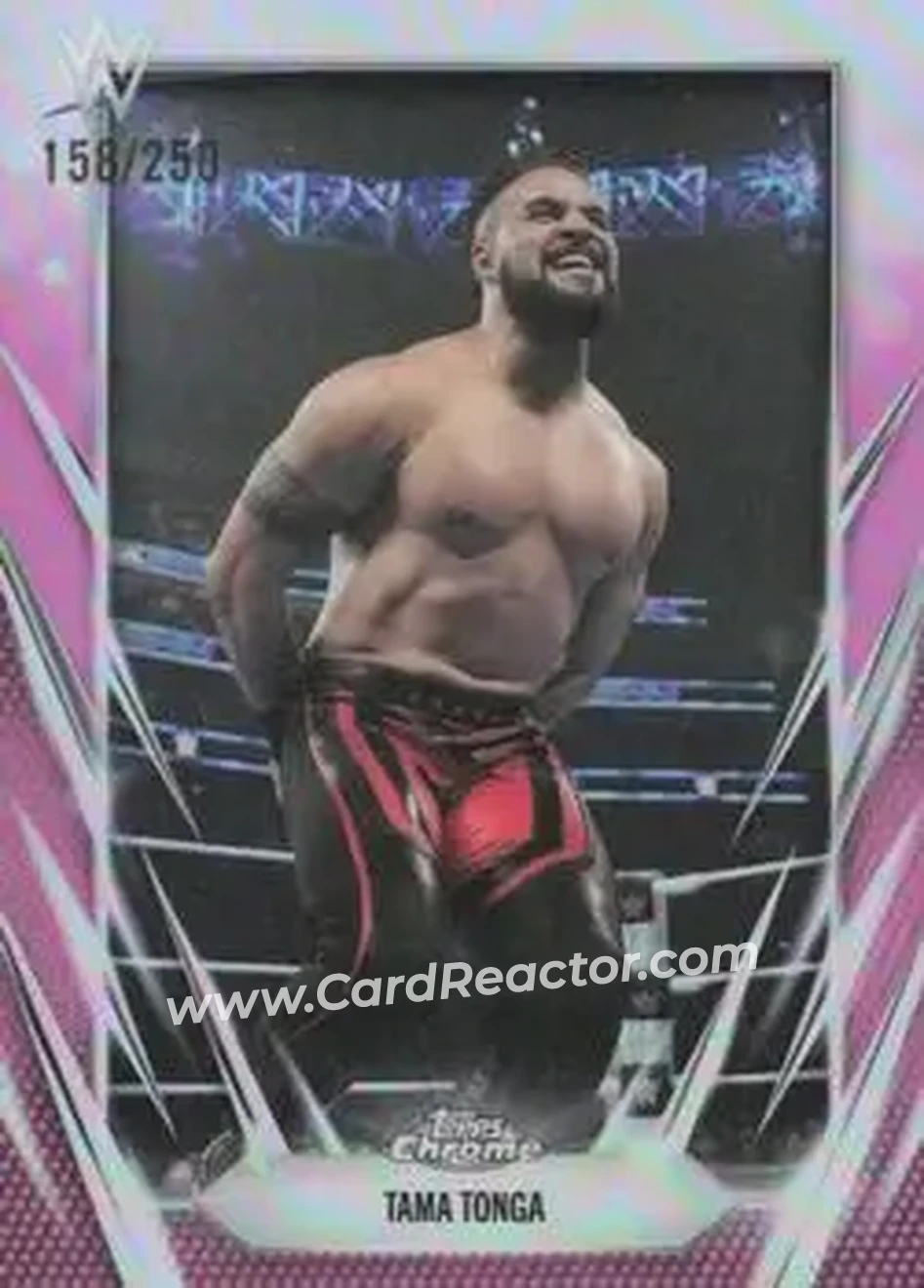 2026 Topps Chrome WWE - Pink Refractor #197 - Tama Tonga - Front