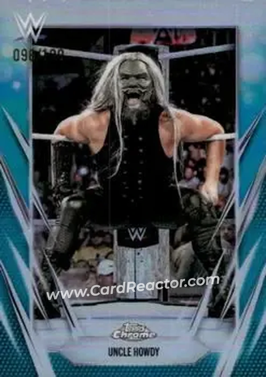 2026 Topps Chrome WWE - Aqua Refractor #13 - Uncle Howdy - Front 2026 Topps Chrome WWE - Aqua Refractor #13 - Uncle Howdy - Front