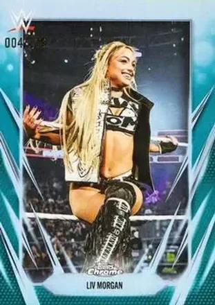 2026 Topps Chrome WWE - Aqua Refractor #17 - Liv Morgan