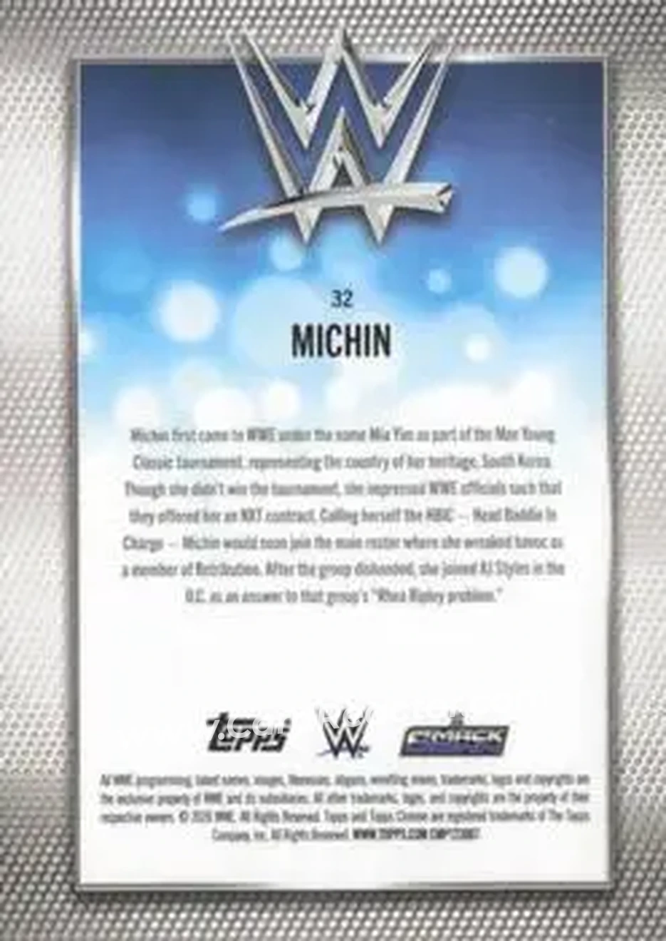 2026 Topps Chrome WWE - Aqua Refractor #32 - Michin - Back