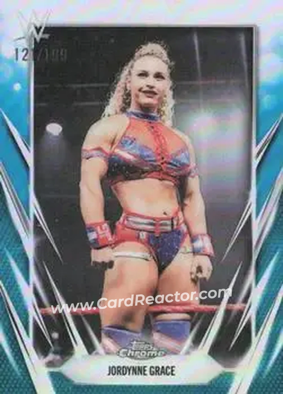 2026 Topps Chrome WWE - Aqua Refractor #56 - Jordynne Grace - Front