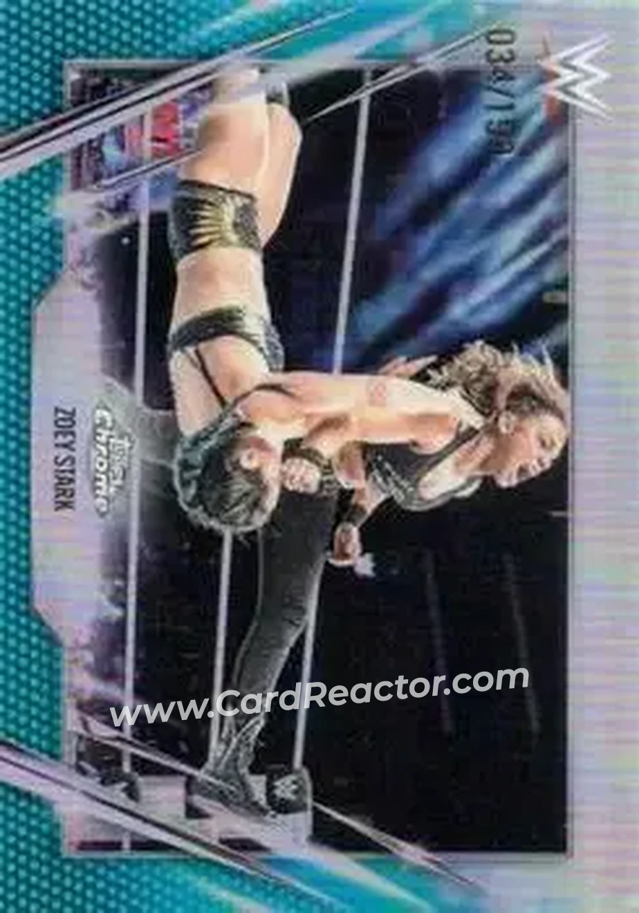 2026 Topps Chrome WWE - Aqua Refractor #60 - Zoey Stark - Front