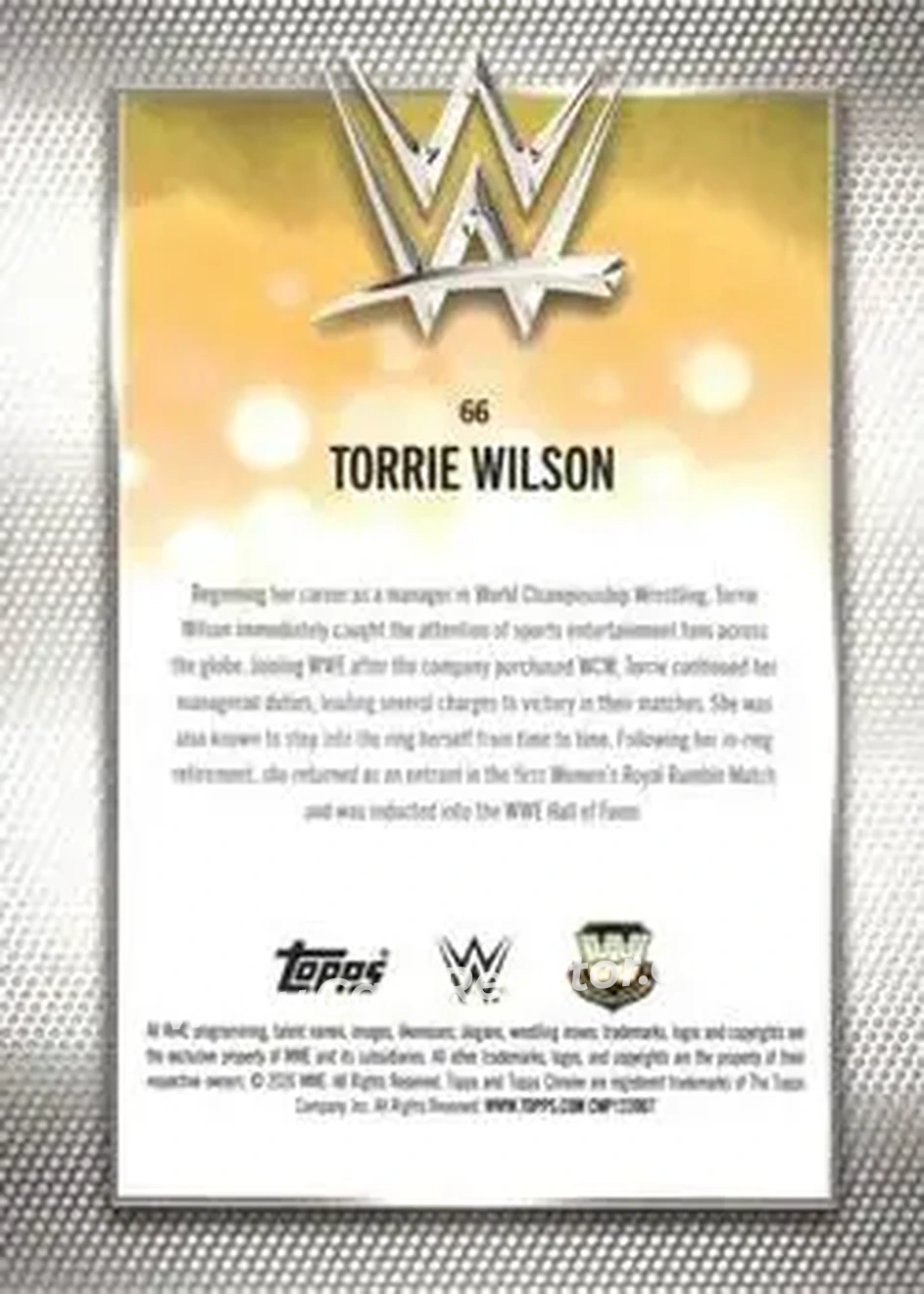 2026 Topps Chrome WWE - Aqua Refractor #66 - Torrie Wilson - Back