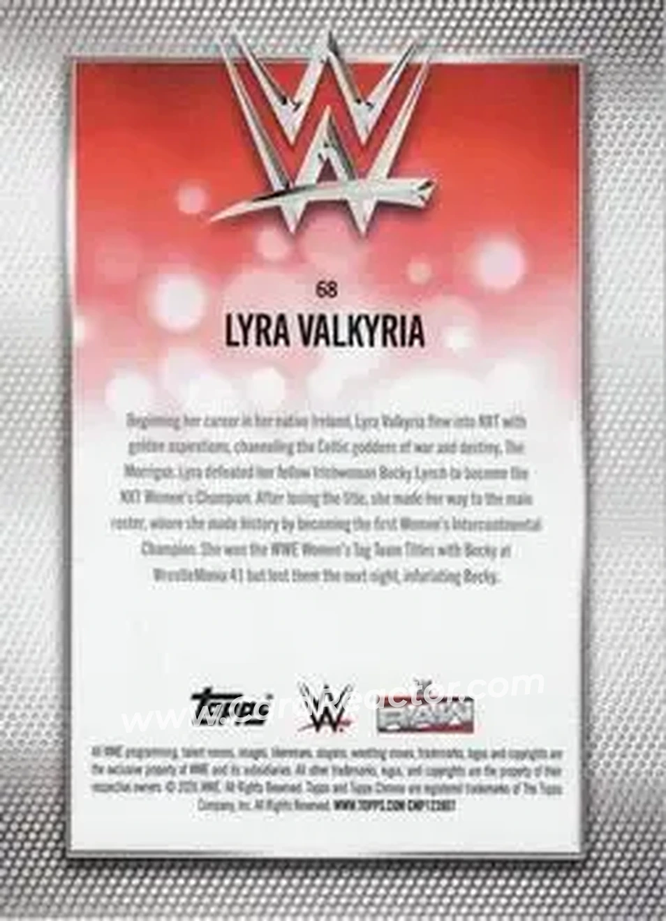 2026 Topps Chrome WWE - Aqua Refractor #68 - Lyra Valkyria - Back
