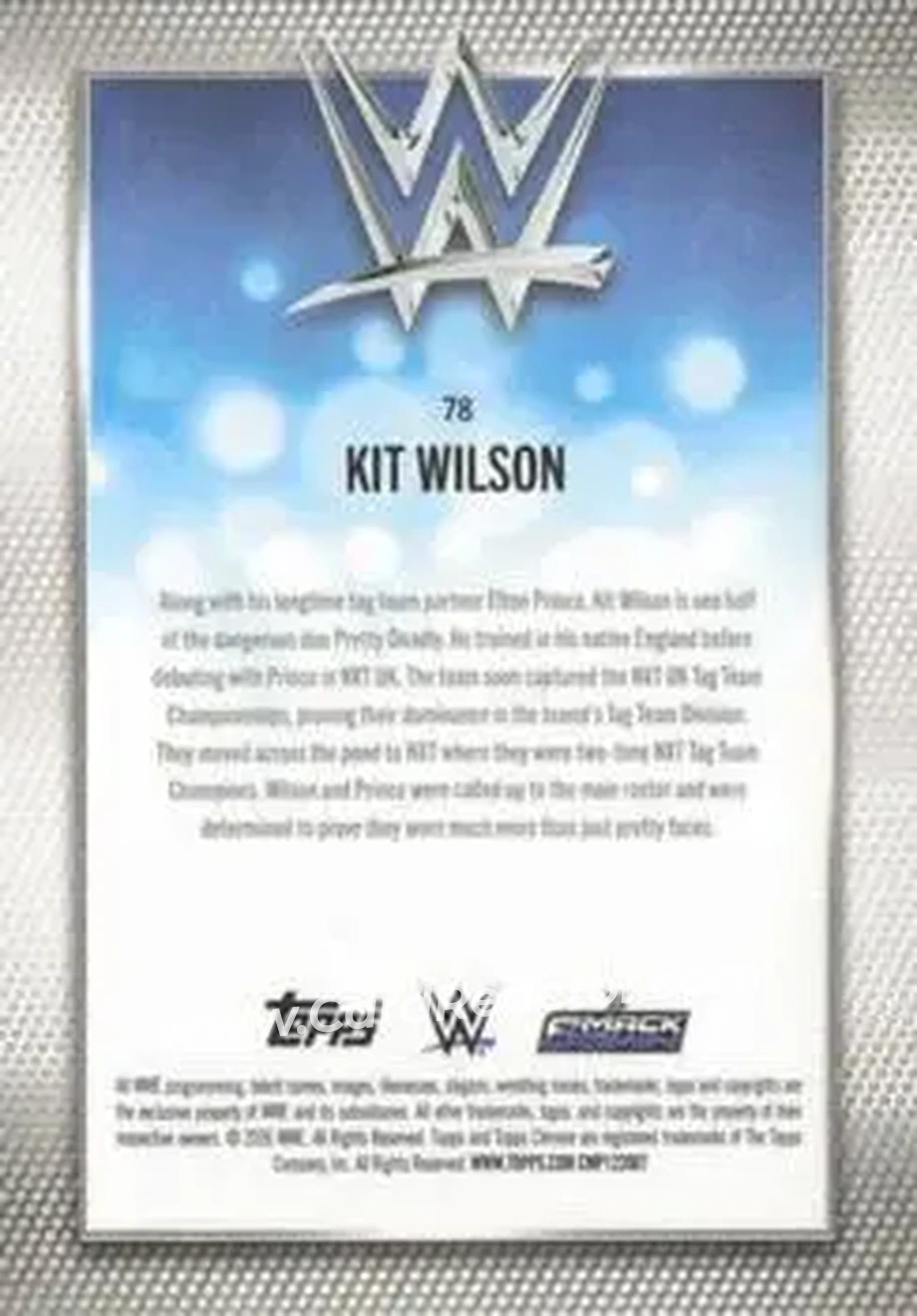 2026 Topps Chrome WWE - Aqua Refractor #78 - Kit Wilson - Back