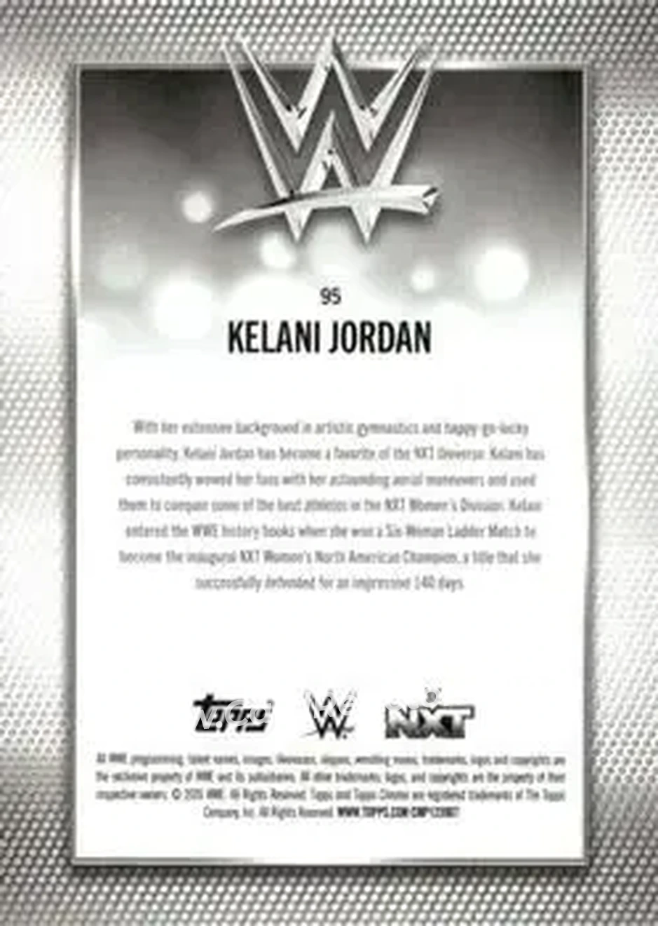 2026 Topps Chrome WWE - Aqua Refractor #95 - Kelani Jordan - Back