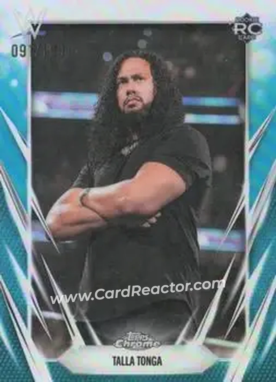 2026 Topps Chrome WWE - Aqua Refractor #109 - Talla Tonga - Front 2026 Topps Chrome WWE - Aqua Refractor #109 - Talla Tonga - Front