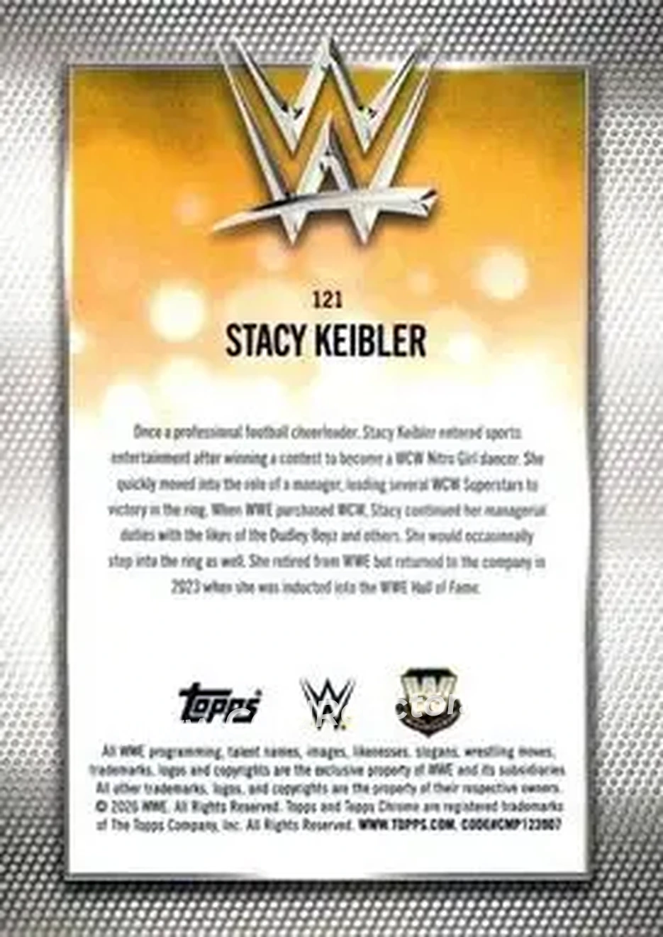 2026 Topps Chrome WWE - Aqua Refractor #121 - Stacy Keibler - Back