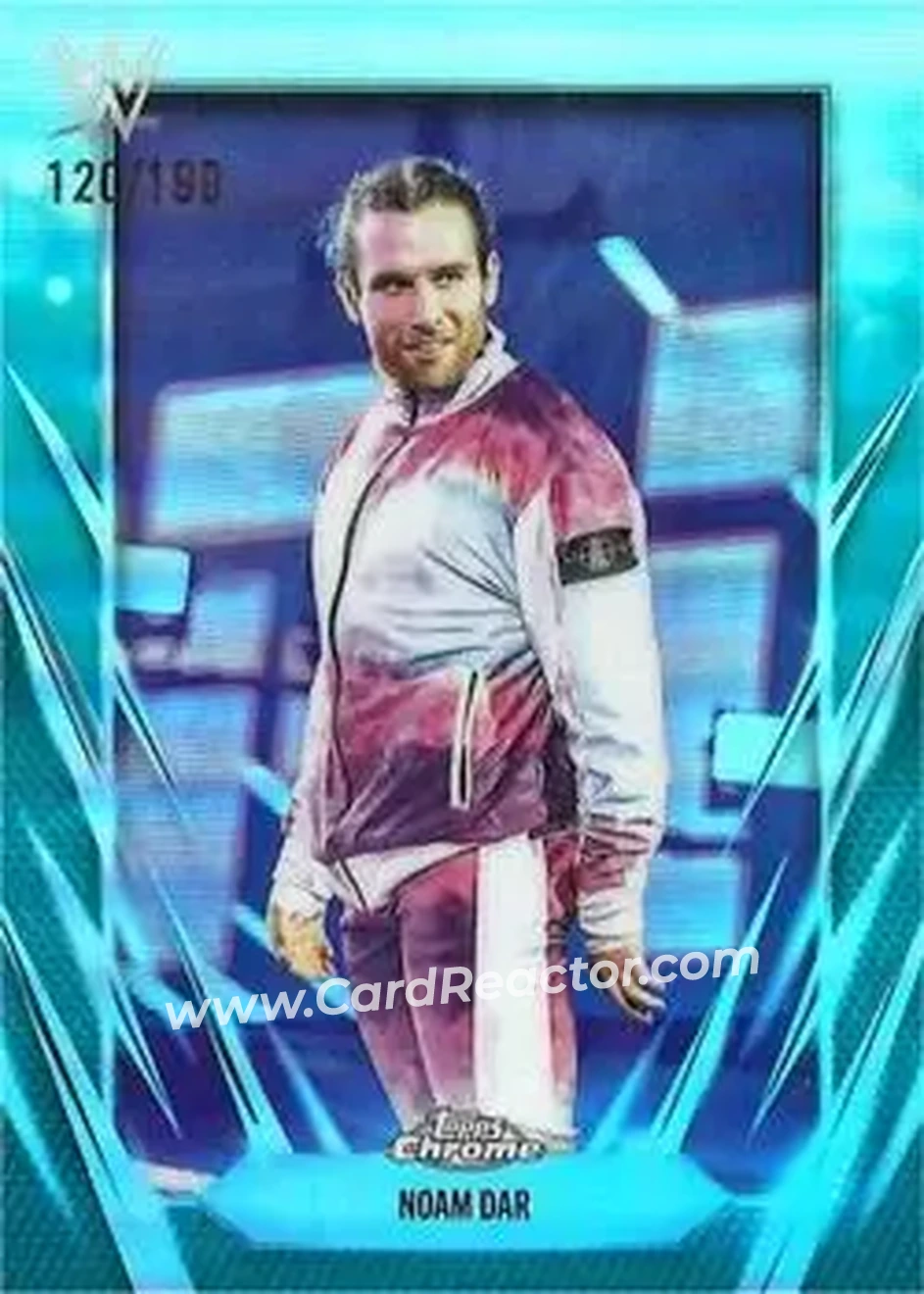 2026 Topps Chrome WWE - Aqua Refractor #130 - Noam Dar - Front 2026 Topps Chrome WWE - Aqua Refractor #130 - Noam Dar - Front