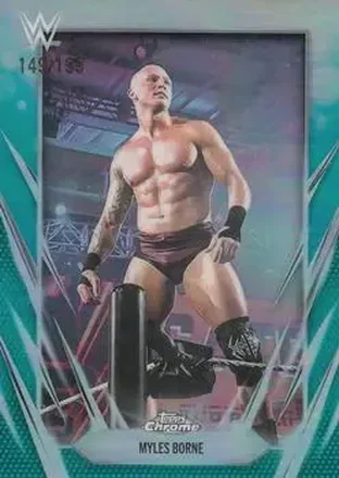 2026 Topps Chrome WWE - Aqua Refractor #141 - Myles Borne
