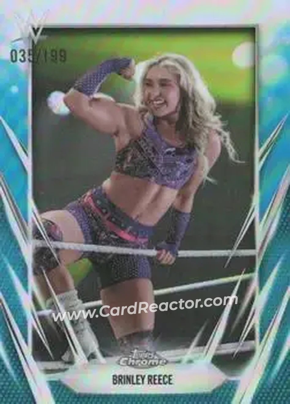 2026 Topps Chrome WWE - Aqua Refractor #149 - Brinley Reece - Front