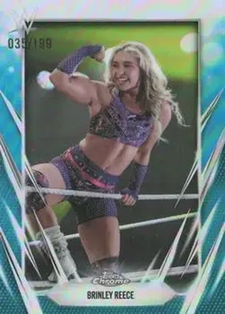 2026 Topps Chrome WWE - Aqua Refractor #149 - Brinley Reece