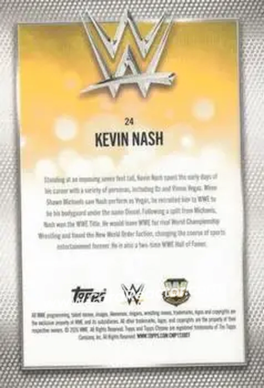 2026 Topps Chrome WWE - Blue Refractor #24 - Kevin Nash - Back