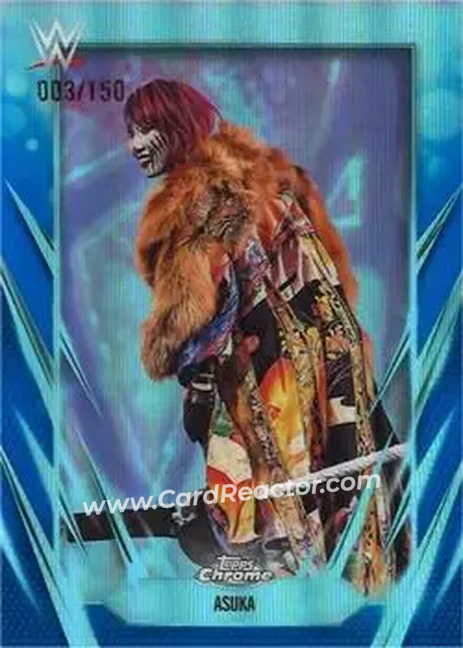 2026 Topps Chrome WWE - Blue Refractor #27 - Asuka - Front
