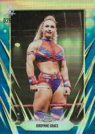 2026 Topps Chrome WWE - Blue Refractor #56 - Jordynne Grace