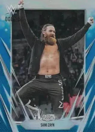 2026 Topps Chrome WWE - Blue Refractor #67 - Sami Zayn