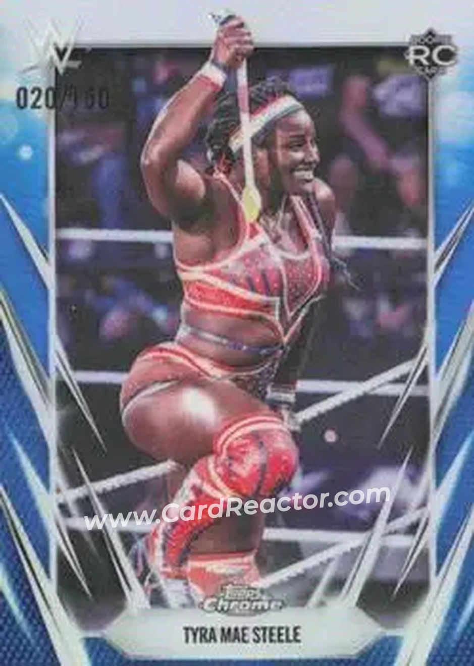 2026 Topps Chrome WWE - Blue Refractor #144 - Tyra Mae Steele - Front