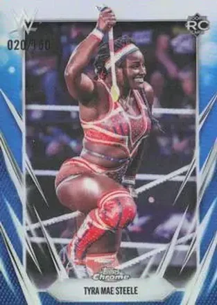 2026 Topps Chrome WWE - Blue Refractor #144 - Tyra Mae Steele