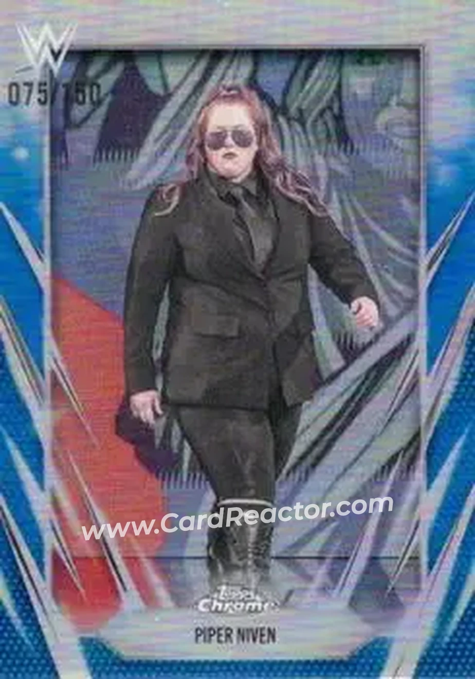 2026 Topps Chrome WWE - Blue Refractor #162 - Piper Niven - Front