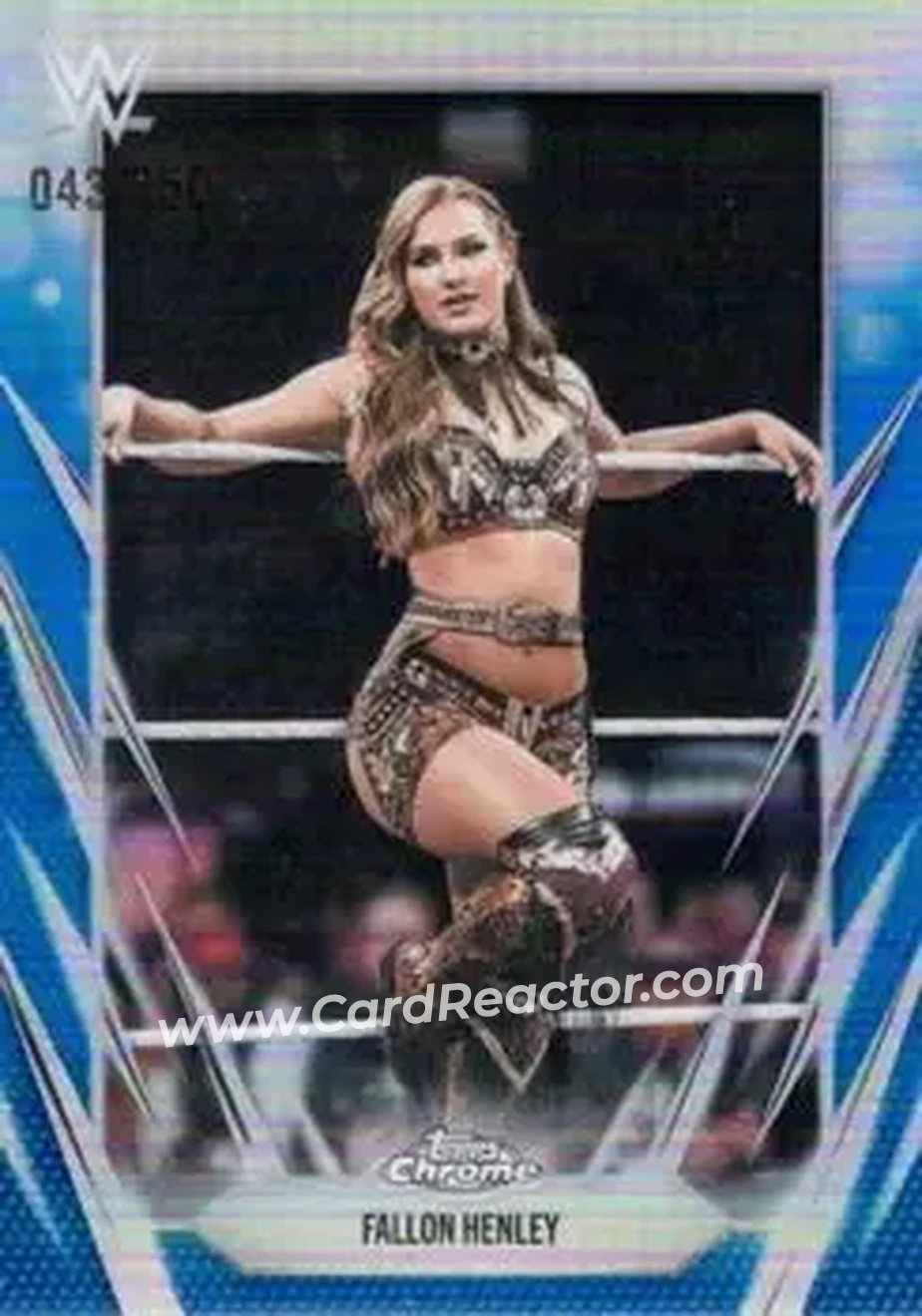 2026 Topps Chrome WWE - Blue Refractor #165 - Fallon Henley - Front