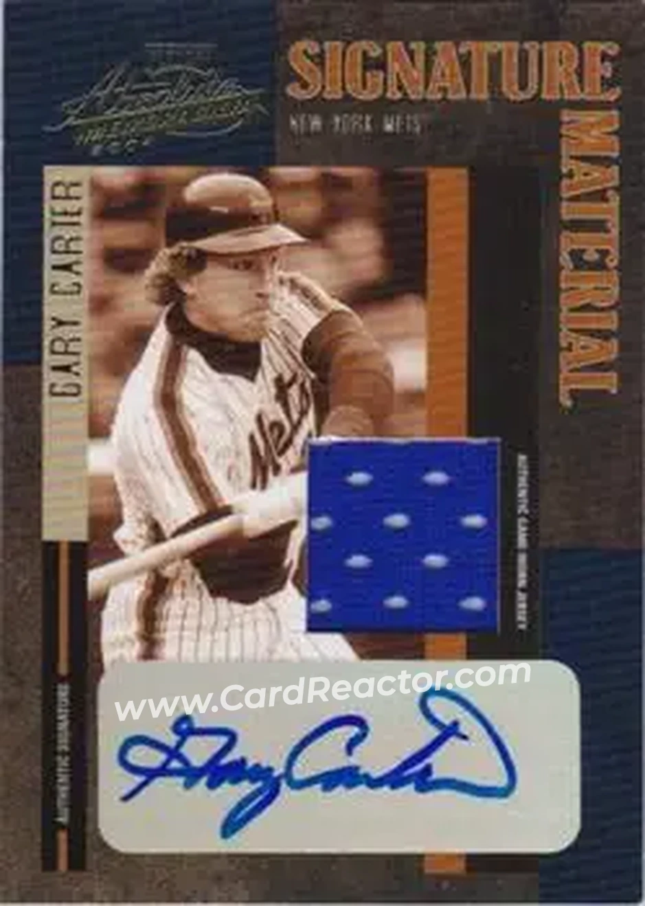 2004 Playoff Absolute Memorabilia - Signature Material #SM-2 - Gary Carter - New York Mets - Front
