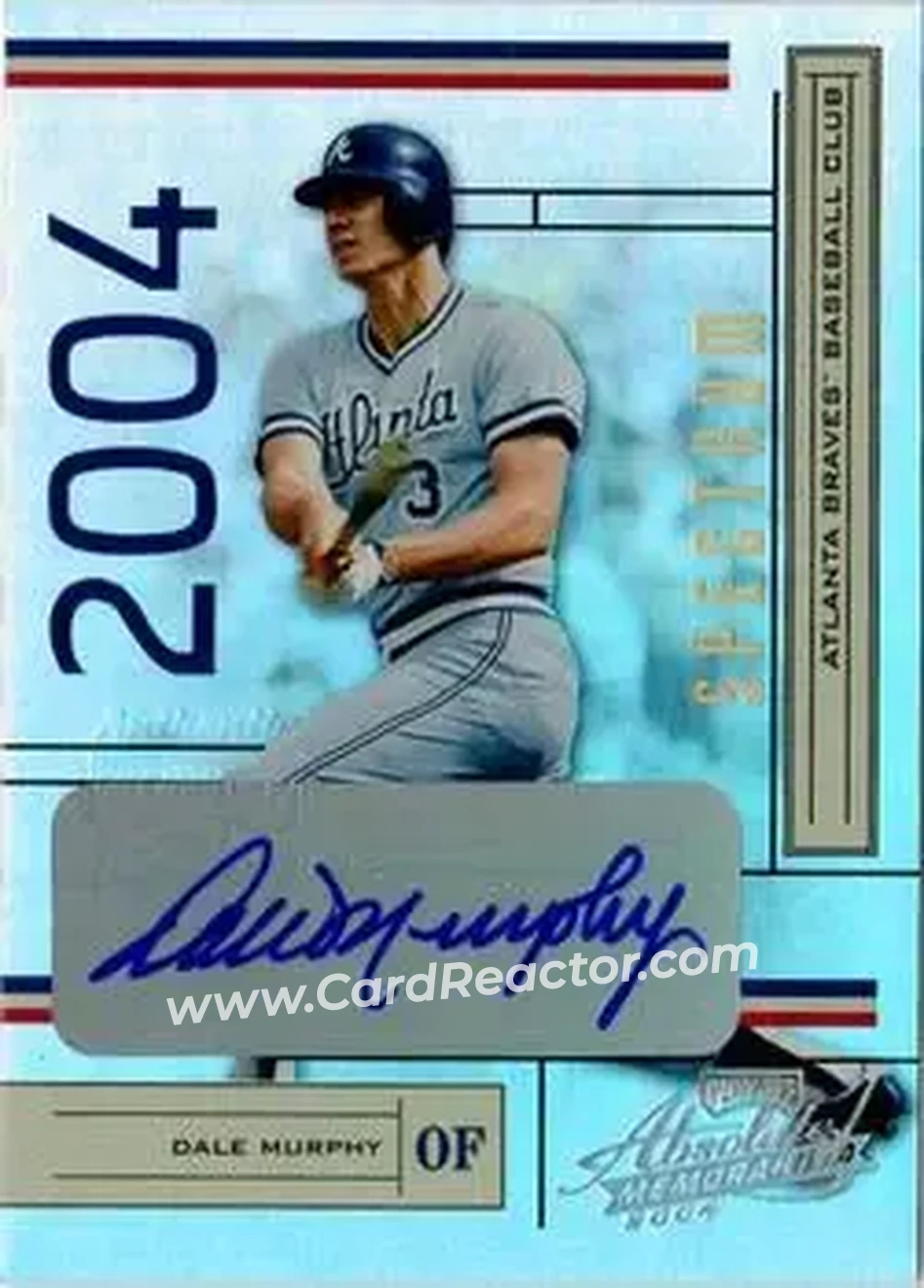 2004 Playoff Absolute Memorabilia - Signature Spectrum Gold #18 - Dale Murphy - Atlanta Braves - Front