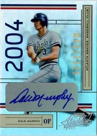2004 Playoff Absolute Memorabilia - Signature Spectrum Gold #18 - Dale Murphy - Atlanta Braves