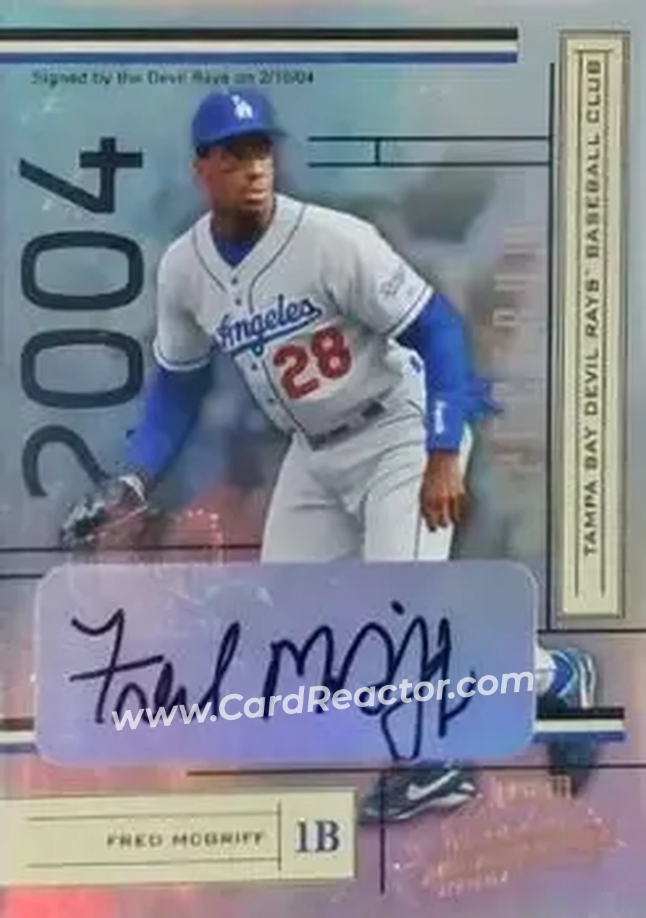 2004 Playoff Absolute Memorabilia - Signature Spectrum Gold #105 - Fred McGriff - Tampa Bay Devil Rays - Front