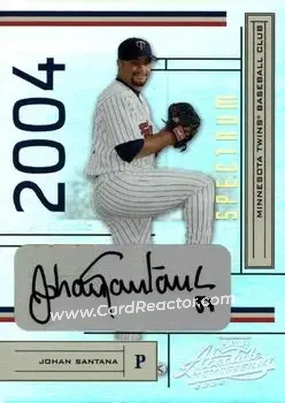 2004 Playoff Absolute Memorabilia - Signature Spectrum Gold #120 - Johan Santana - Minnesota Twins - Front