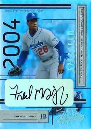 2004 Playoff Absolute Memorabilia - Signature Spectrum Platinum #105 - Fred McGriff - Tampa Bay Devil Rays