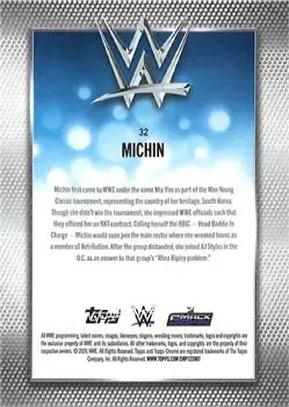2026 Topps Chrome WWE - Green Refractor #32 - Michin - Back