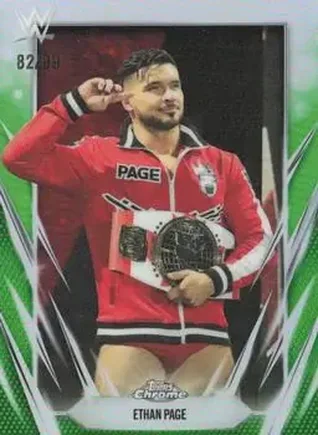 2026 Topps Chrome WWE - Green Refractor #133 - Ethan Page