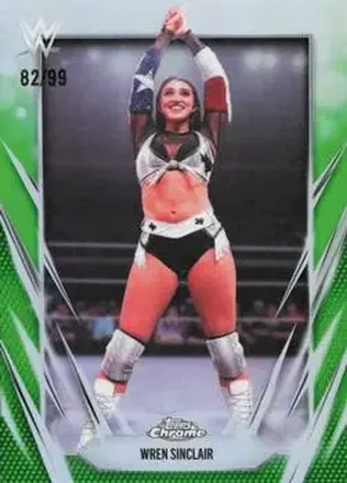2026 Topps Chrome WWE - Green Refractor #134 - Wren Sinclair