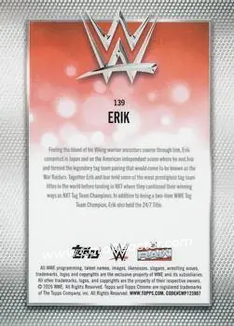 2026 Topps Chrome WWE - Green Refractor #139 - Erik - Back