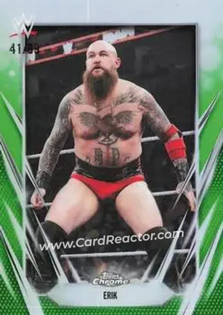 2026 Topps Chrome WWE - Green Refractor #139 - Erik - Front