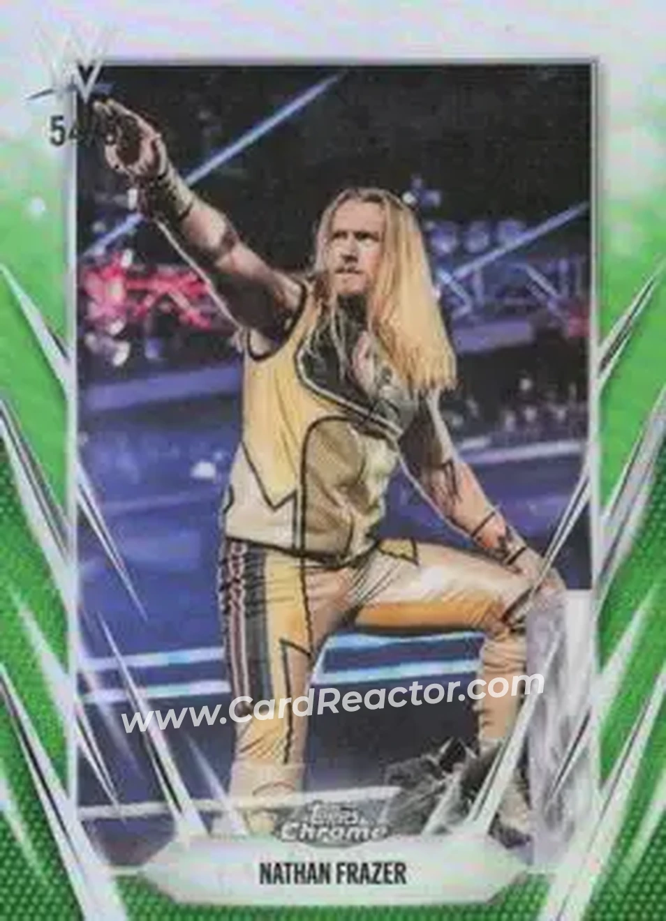 2026 Topps Chrome WWE - Green Refractor #146 - Nathan Frazer - Front
