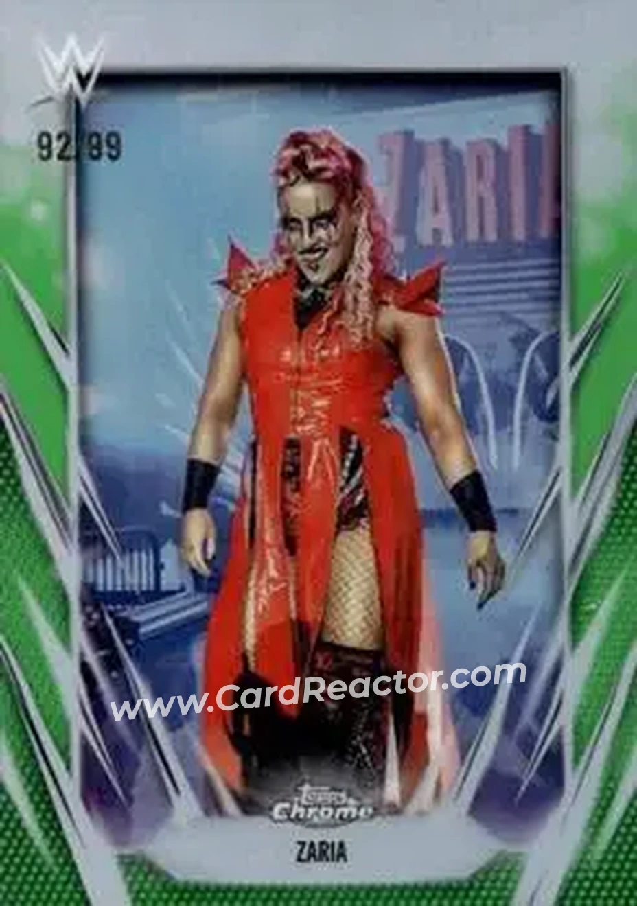 2026 Topps Chrome WWE - Green Refractor #158 - Zaria - Front
