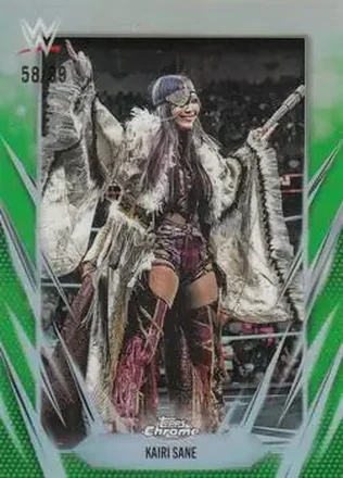 2026 Topps Chrome WWE - Green Refractor #174 - Kairi Sane
